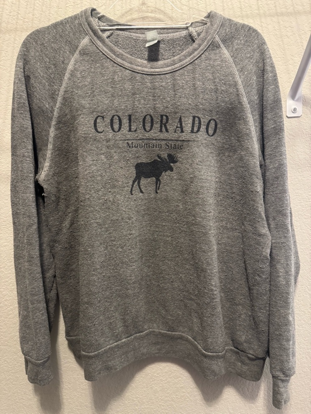 Alternative Gray Colorado Mountain State Crewneck Sweater